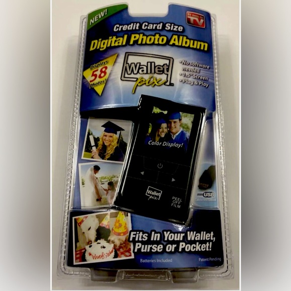 Digital Photo Album Pocket Pix Credit Card Size *58 pics*, White, NEW & SEALED! - Picture 1 of 2